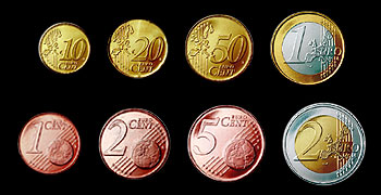 euro geschenk sammlung vorderseiten euromuenzen